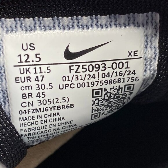 Nike Pegasus 41 NFL Las Vegas Raider Size 12.5 Men Black Silver White FZ5093-001 - Picture 8 of 9